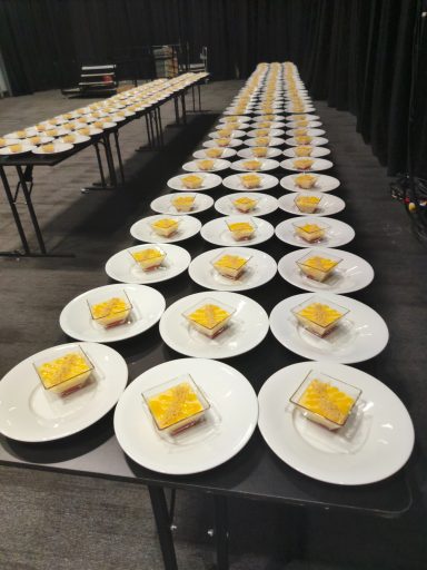 Rhubarb & custard pannacotta